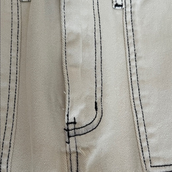 Miou Muse Beige Women's High Rise Cargo Midi Skirt - Picture 6 of 10